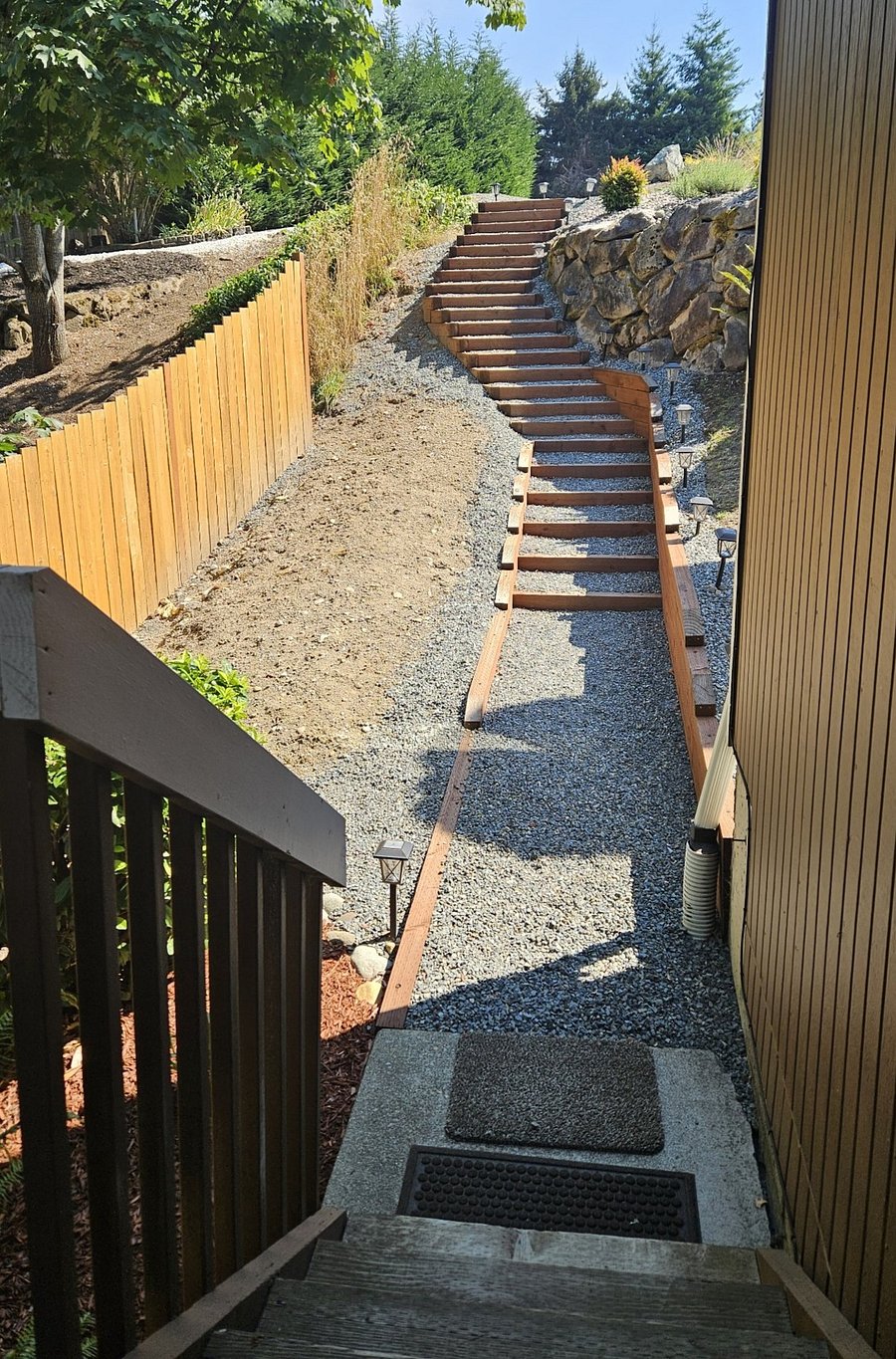 Side walkway to entrance.