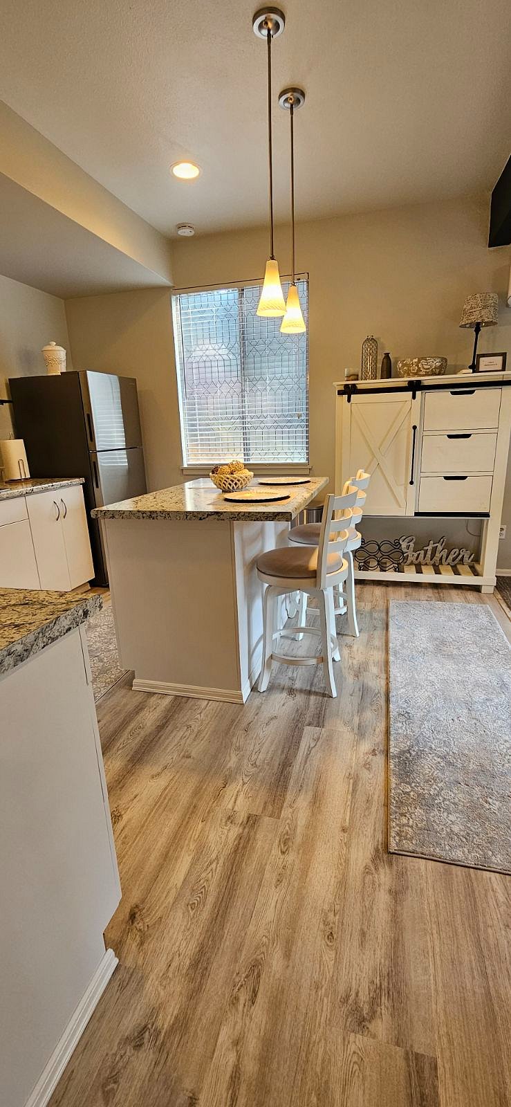 Kitchen island.