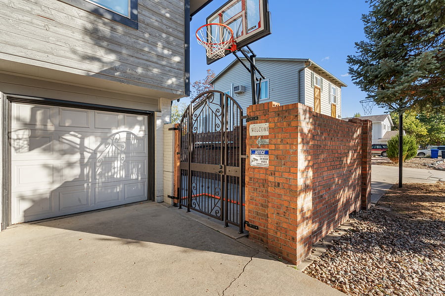 Entry way to the backyard and stairs to this unit.