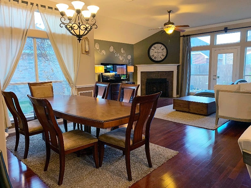 Open Concept - Dining & Living Area