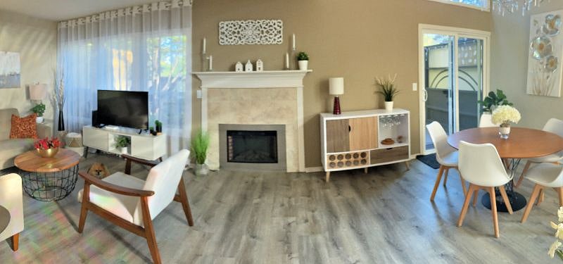Living and dining great room