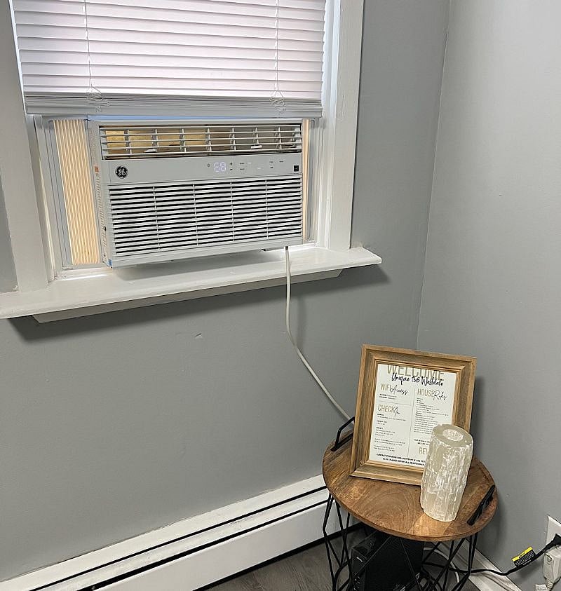 Window AC for the hot summer months.