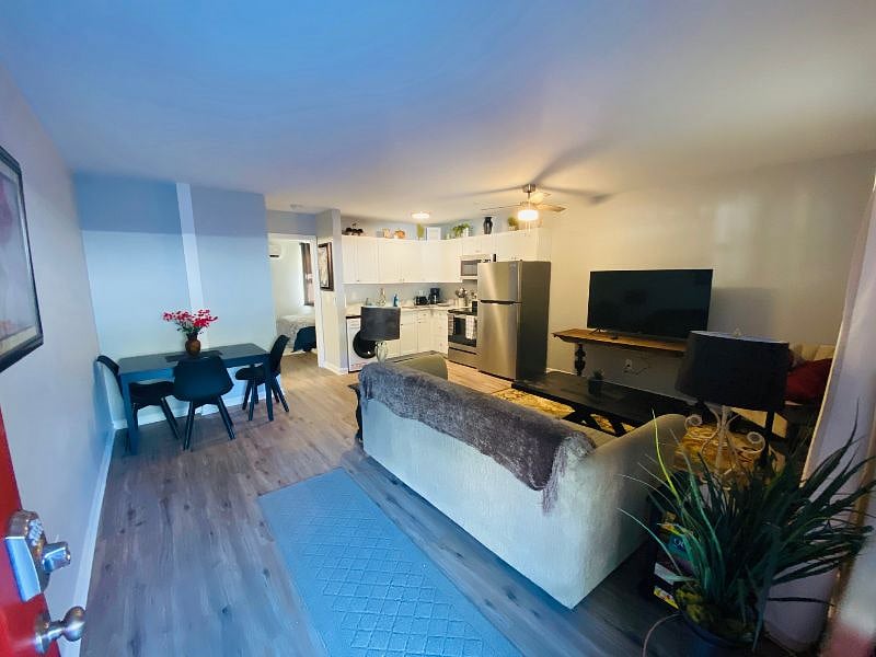Open concept with pull out sofa!