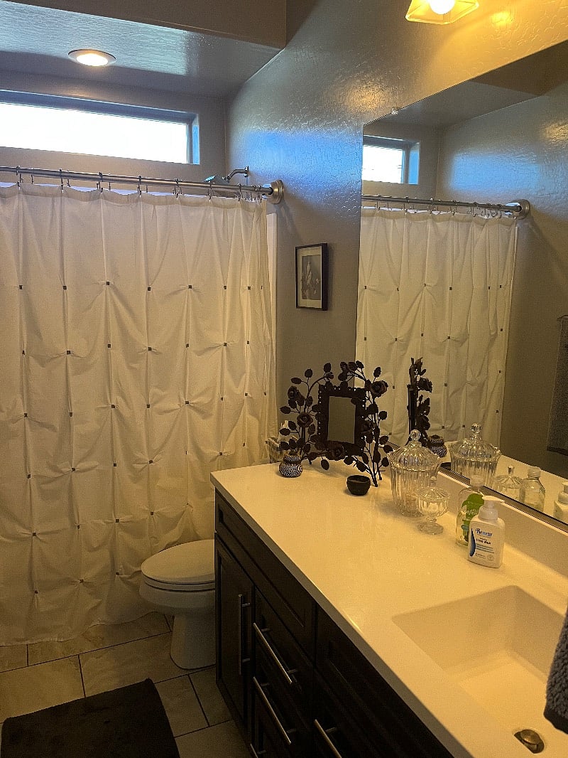 Private bathroom is right next to the bedroom