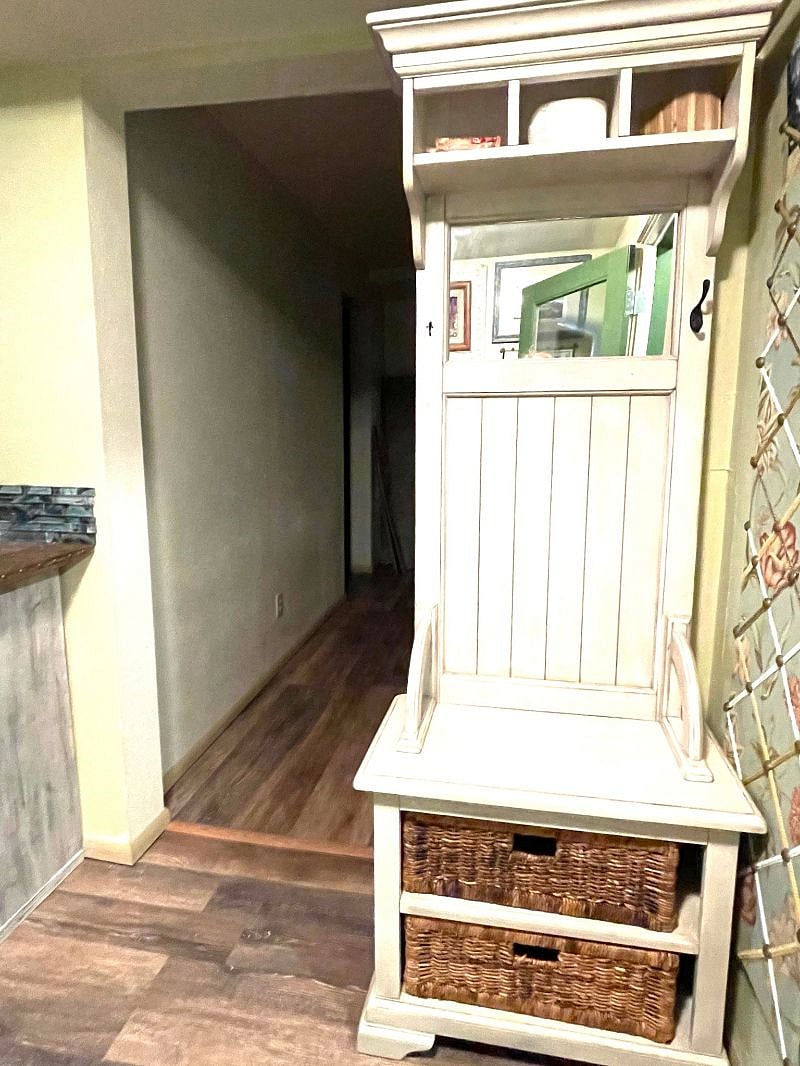 hallway to laundry room, same level
