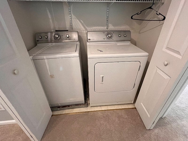 Upstairs washer and dryer