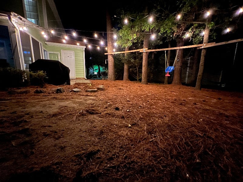 Shaded and private backyard