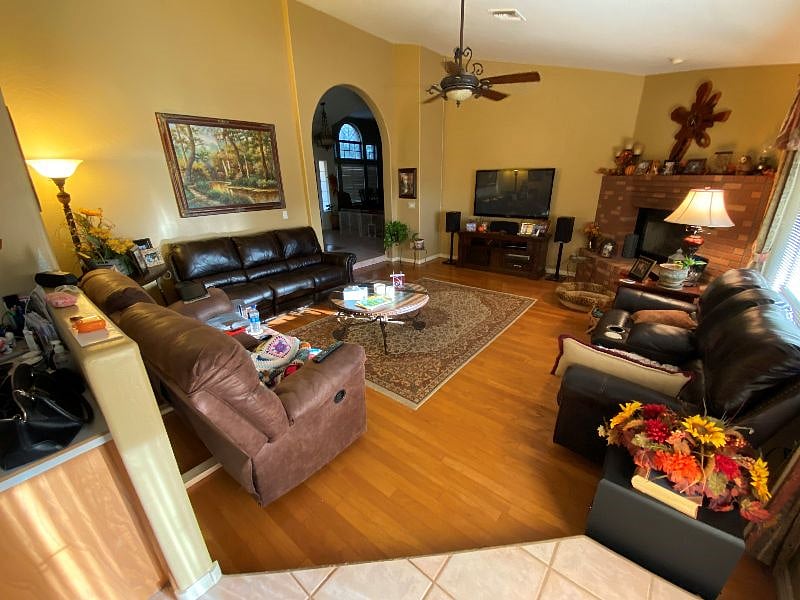 View of the Family Room as seen from the kitchen