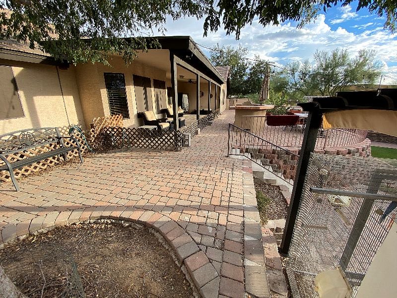 View of the back porch
