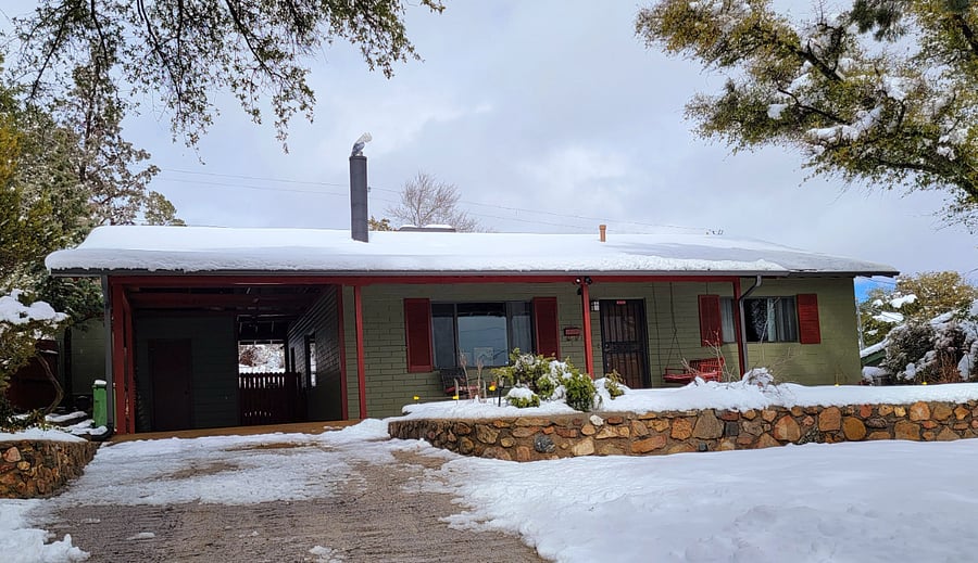 Southern exposure makes snow melt quickly.