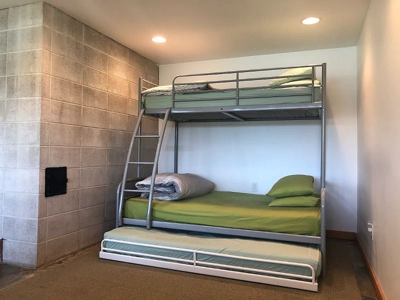 Bunk beds with pull out trundel.