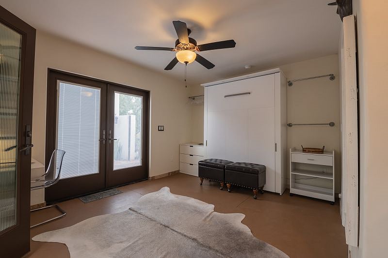 Murphy bed up.