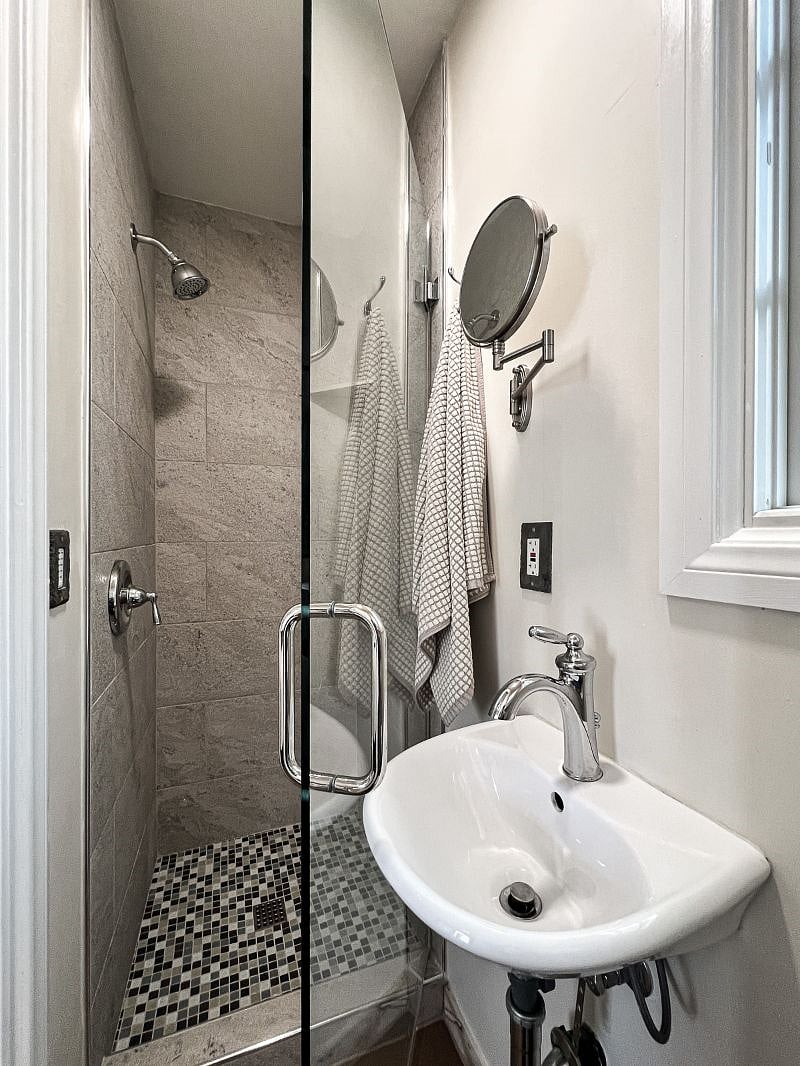 View into the shower.