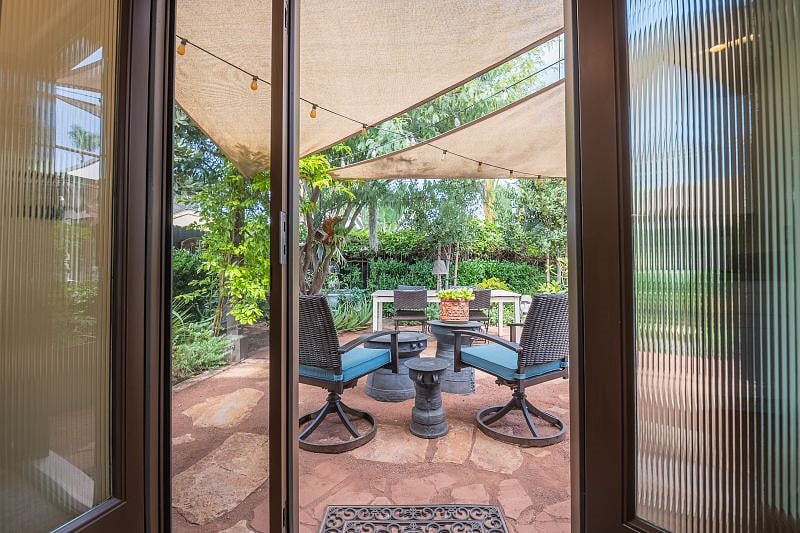 View from casita to large private patio.