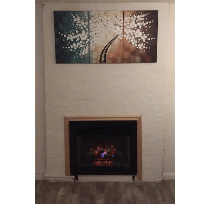 Fireplace in bedroom