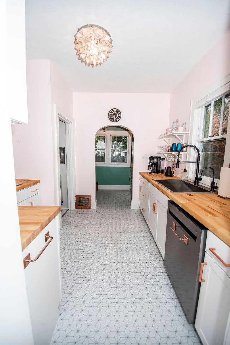 From the dining room, walk into the updated kitchen