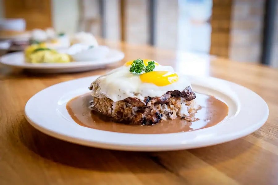 Also, at Liliha Bakery, try their Moco Loco with fried ricethe best we found on the island! It's a super delicious local dish!