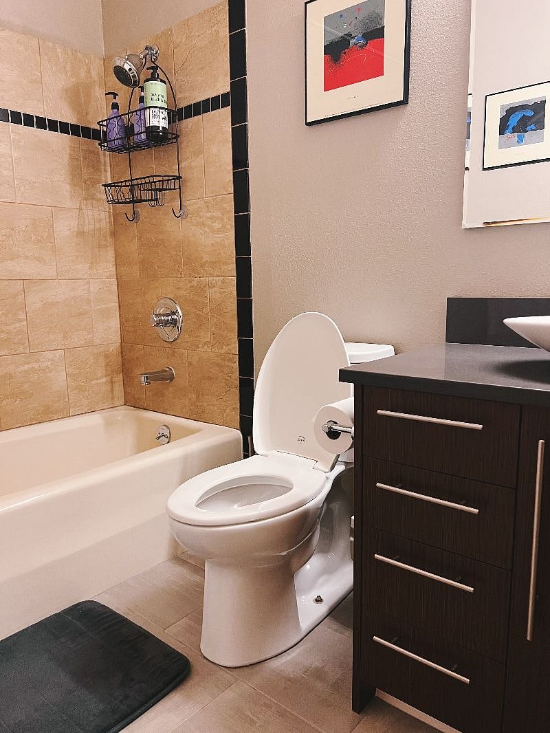 Guest bathroom (heated tile floors)
