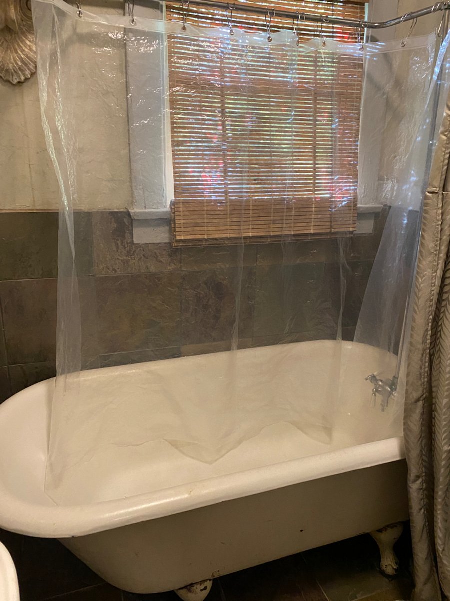 There is a shower
