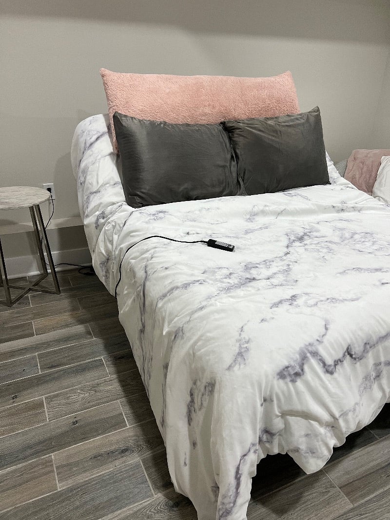Adjustable bed to sit up and watch TV