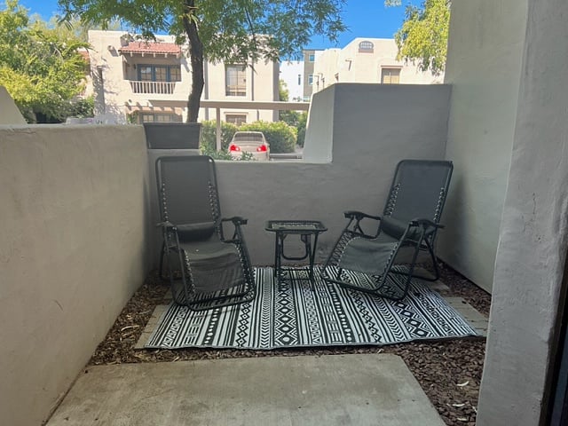 private patio off dining area