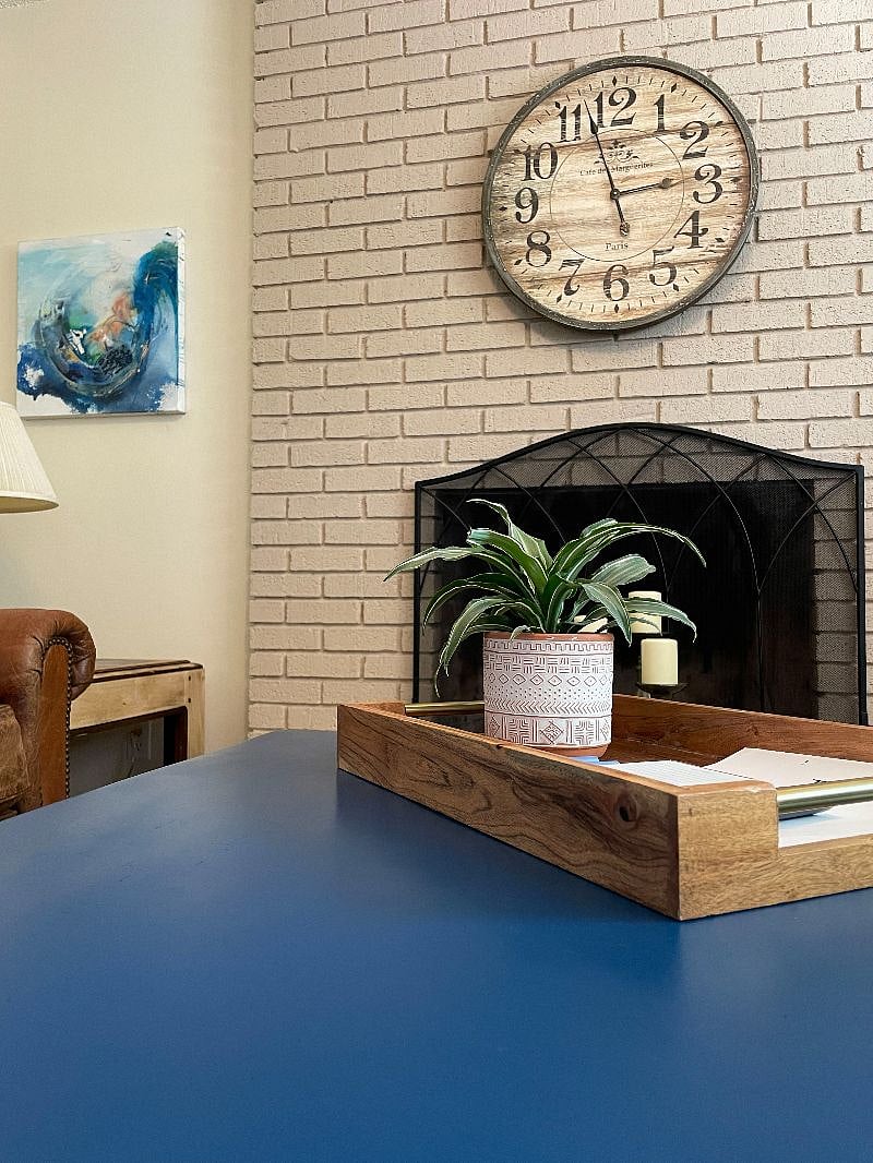 Living room fireplace
