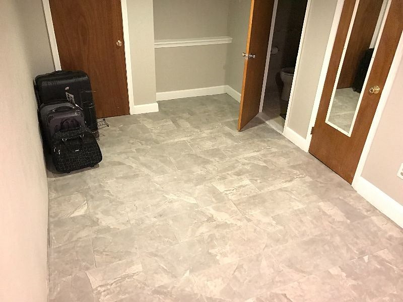 Basement with half bath.