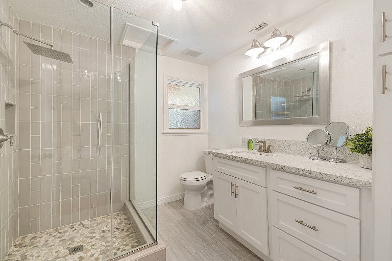 master bedroom bathroom and shower 