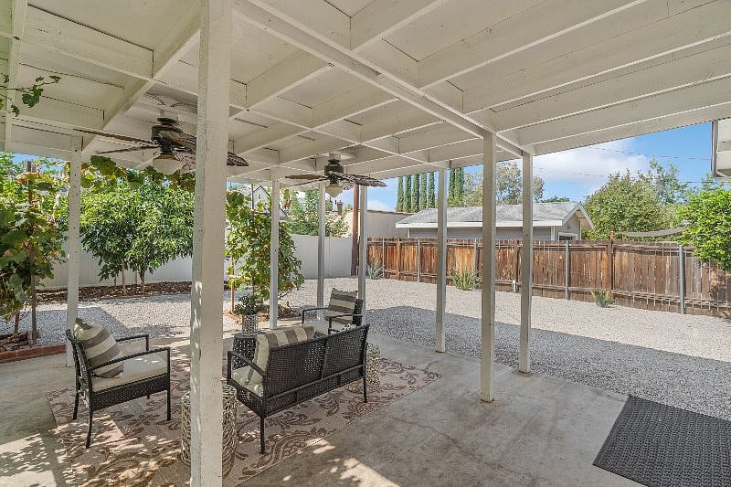 backyard with covered patio