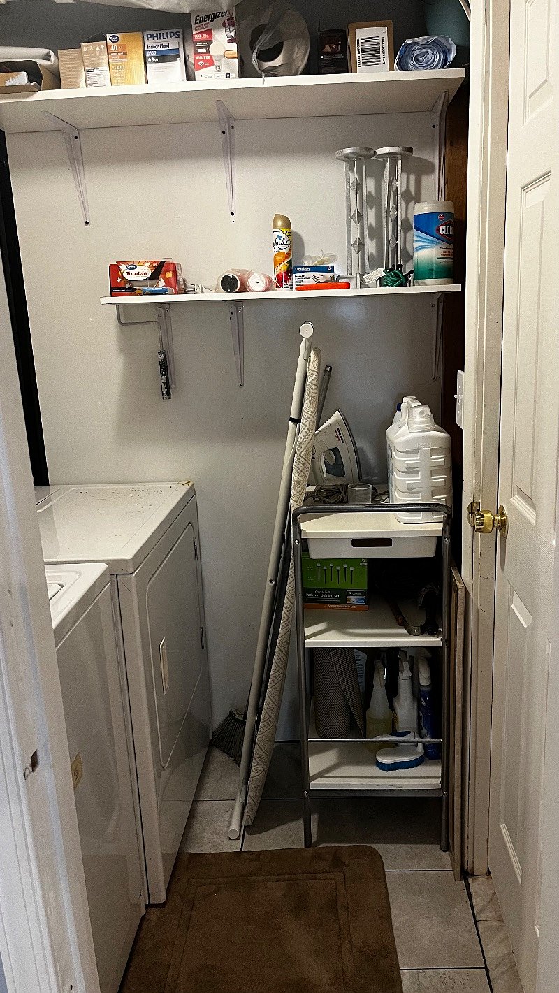 Shared laundry room.