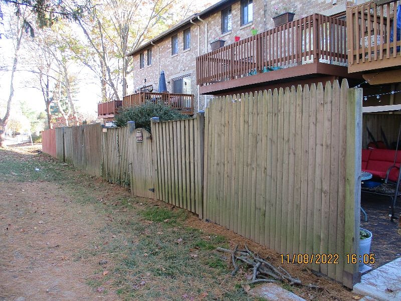 Walking entrance to gate to enter the property.  