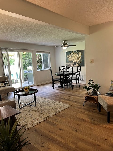 Cozy living area with patio
