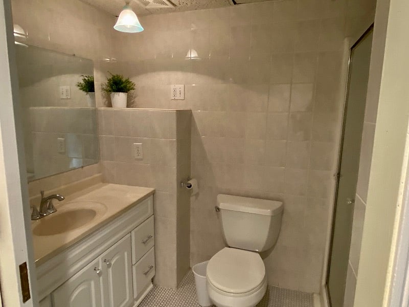 bathroom with a shower