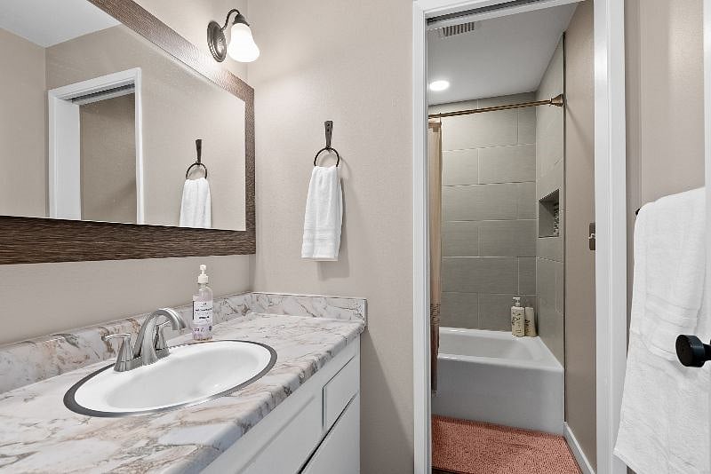 Private shower/toilet area.
