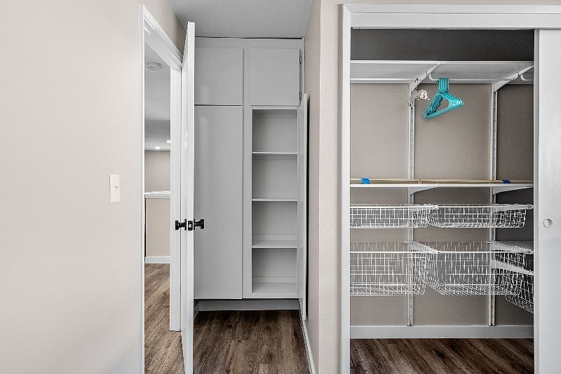 Closet and additional storage in Bedroom 2.