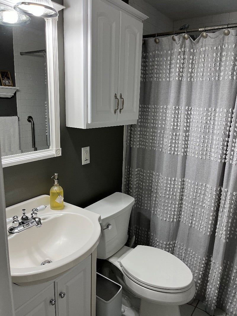 First floor bedroom private bathtub and shower