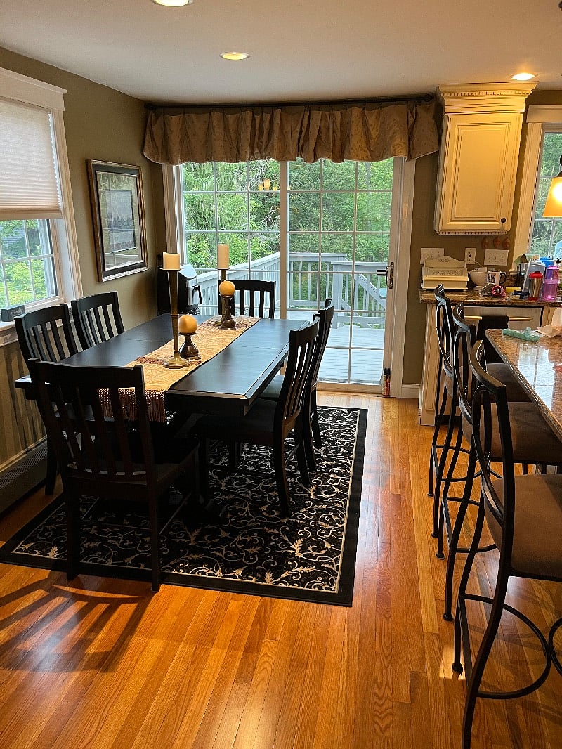 Dining room off of the deck.