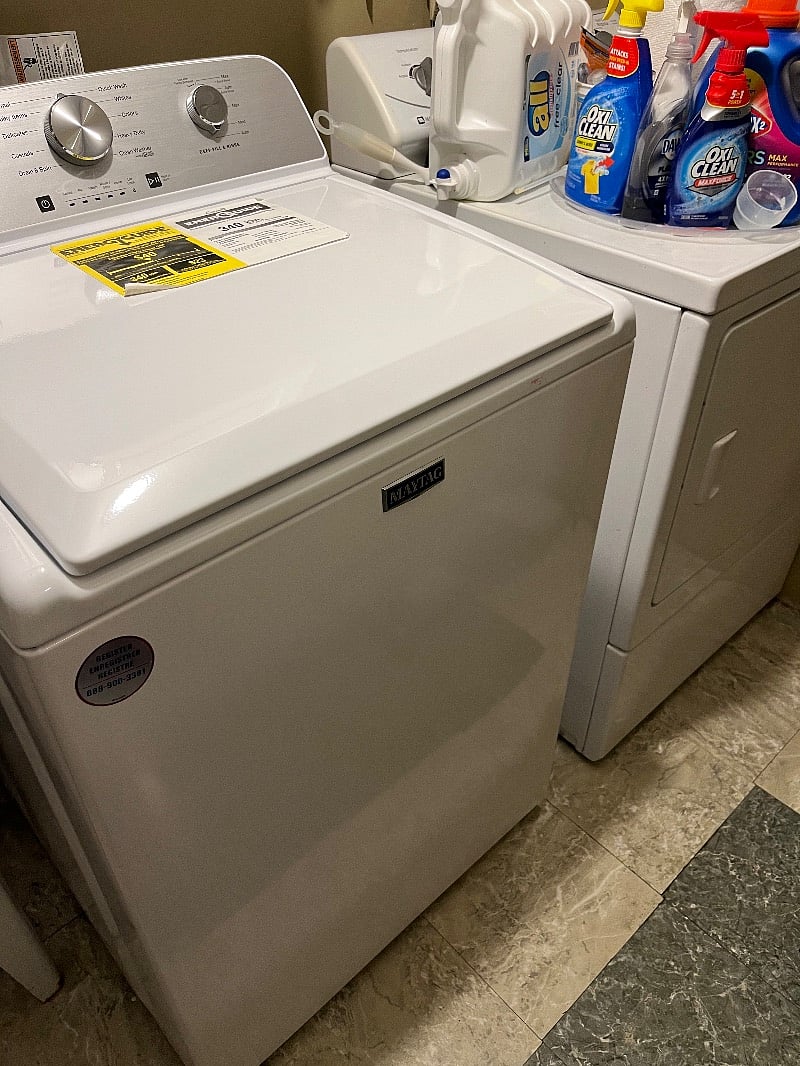 New washing machine and electric dryer