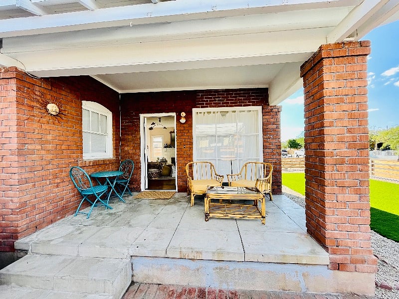 Front porch and front door