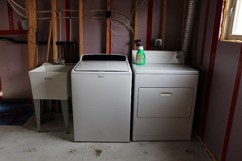 Laundry in the basement.