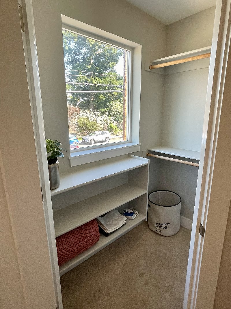 Master bedroom walk-in closet