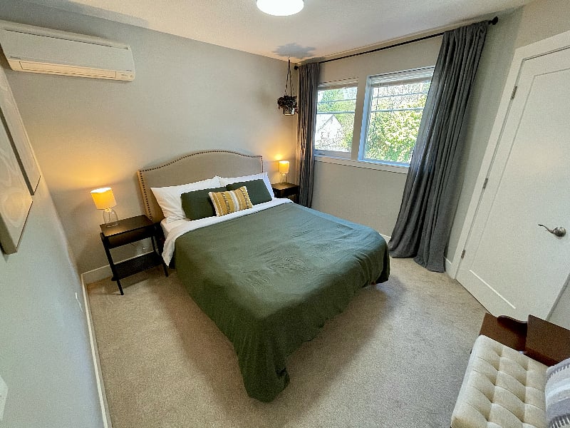 Master bedroom with queen bed