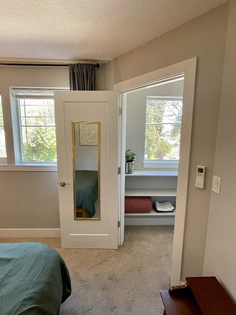 Master bedroom walk-in closet