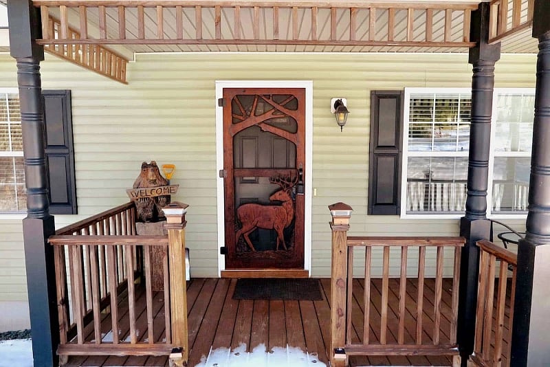 While the screened-porch is the choice of many of our guest, some enjoy sitting outside on the front porch near end of the quiet cul-de-sac. I find it to be a lovely place for me to do work on my laptop.