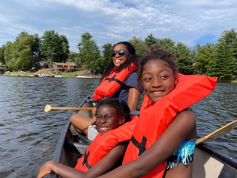 Have a water escape in Roamingwood Lake (the largest of the three lakes in The Hideout) in our 14.5' Old Town Canoe (free of charge, of course).