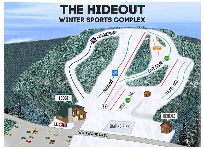 Ski Hill trail map.
