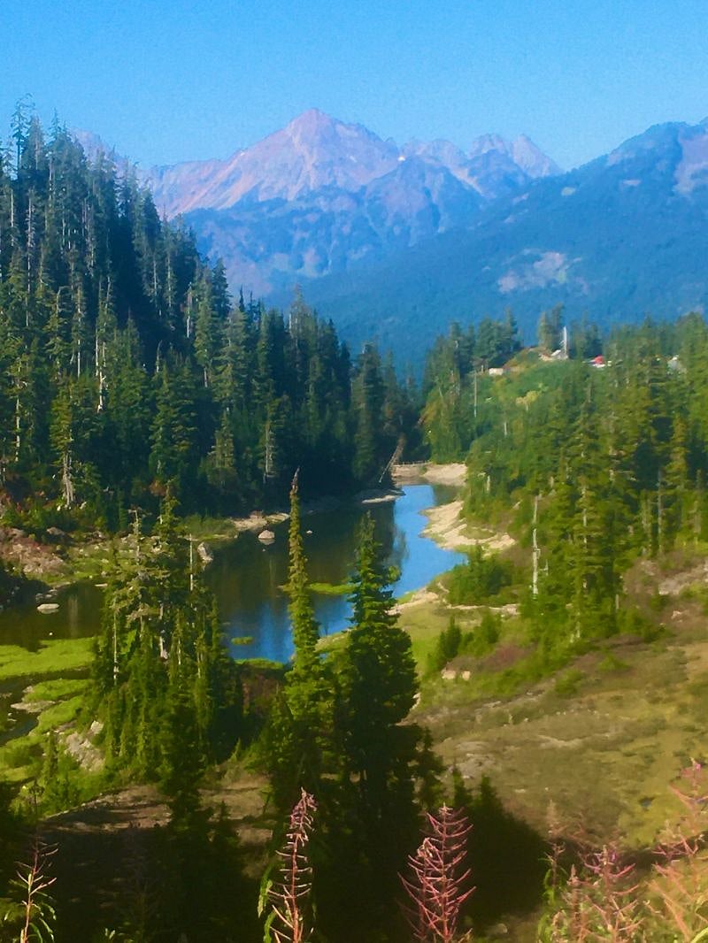 Mount Baker and the North Cascades offer endless adventure and beauty. Pictured here is a late Summer view near Bagley Lake, close to the top. All seasons can be enjoyed at the mountain!