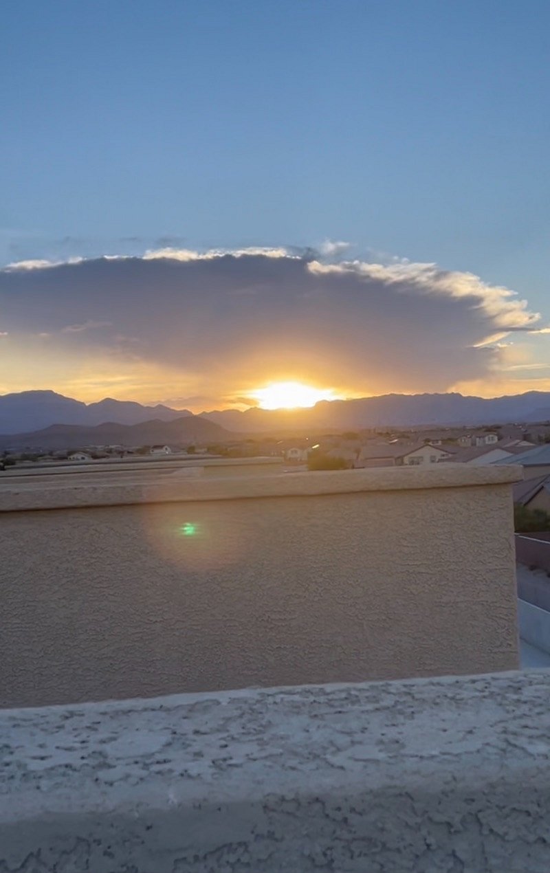 Rooftop deck sunset! Patio furniture pics coming soon! 