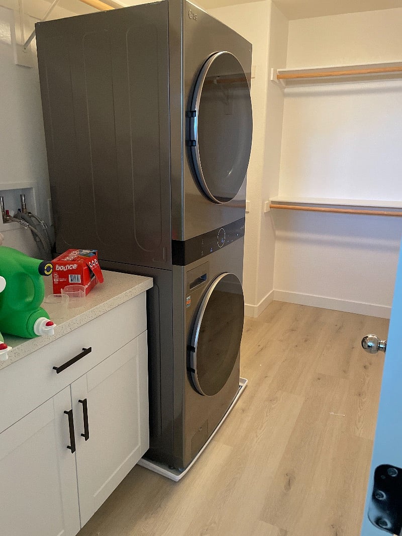 Folding station next to washer and dryer! 