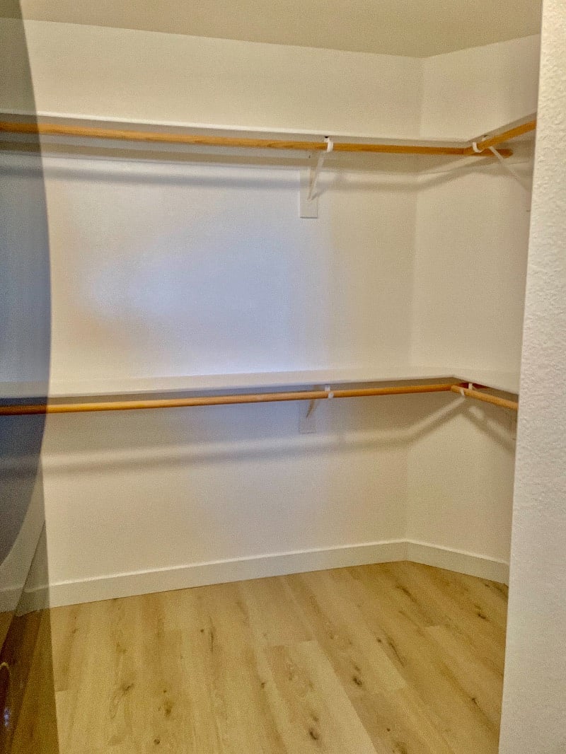 Master bedroom closet!! Plenty of space for one or two!!